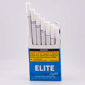 Open Pack of Elite Lights cigarettes