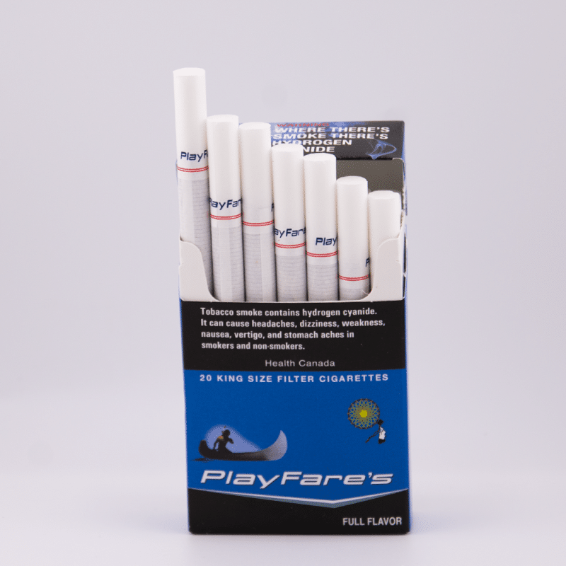 Open Pack of Playfares Full cigarettes
