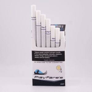 Open Pack of Playfares Light cigarettes