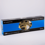 Full carton with 10 packs of Rolled Gold Light cigarettes