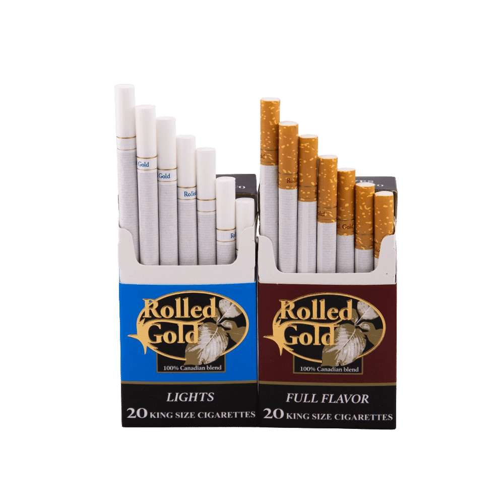 2 packs of Rolled Gold cigarettes