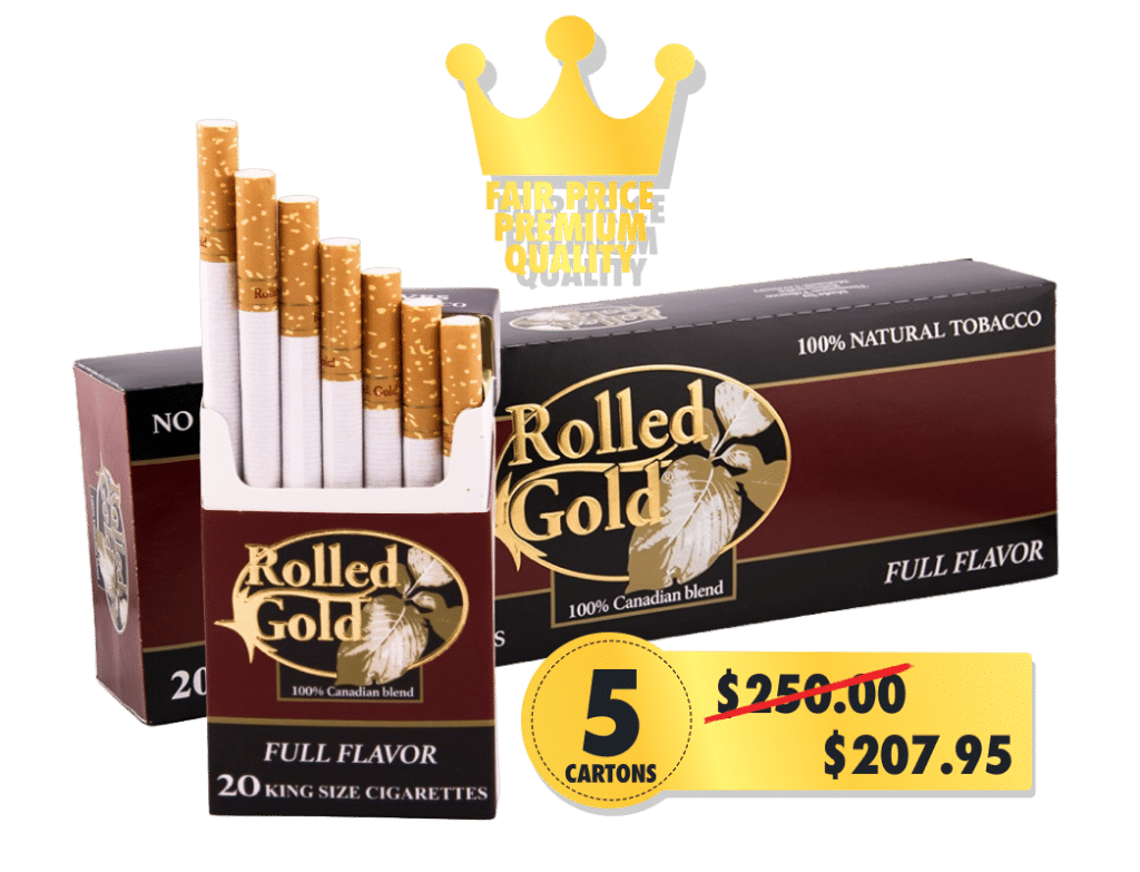 Rolled Gold premium bundle promo, showing the discount from $250 to $207 CAD and a golden premium crown